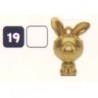 FIGURINE  19 LAPIN DORÉ - Collection 2024 - Nos amies les bêtes