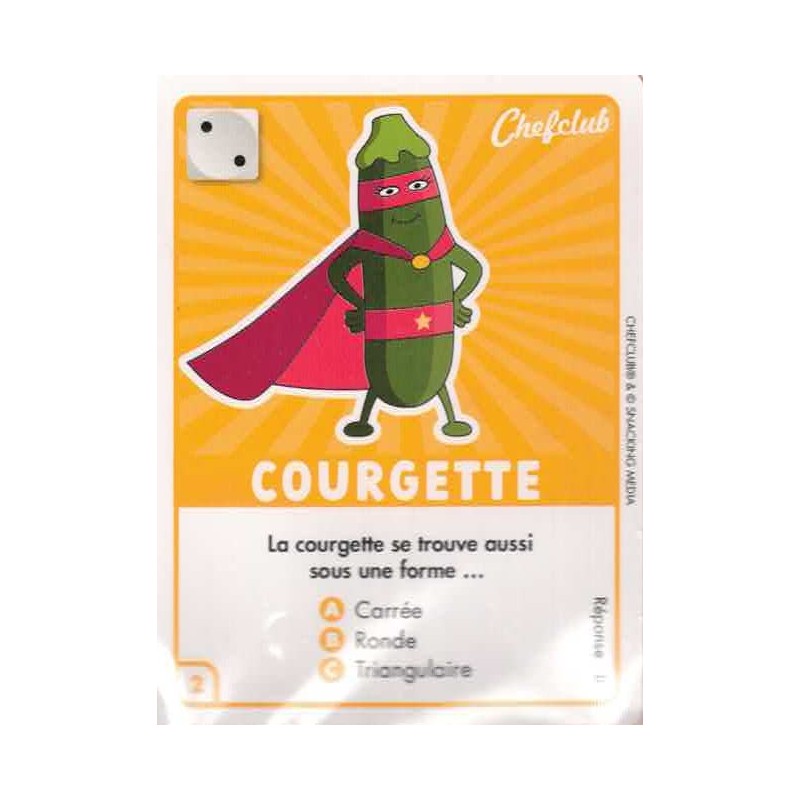 CARTE  02 COURGETTE - Collection 2023 - Amuse-toi en cuisine