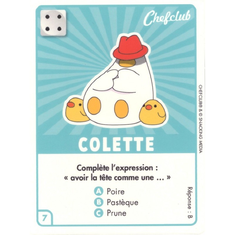 CARTE  07 COLETTE - Collection 2023 - Amuse-toi en cuisine