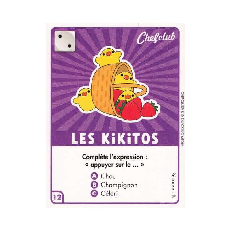 CARTE  12 LES KIKITOS - Collection 2023 - Amuse-toi en cuisine