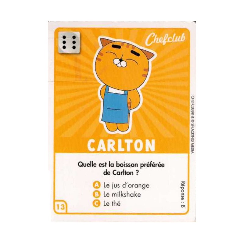 CARTE  13 CARLTON - Collection 2023 - Amuse-toi en cuisine