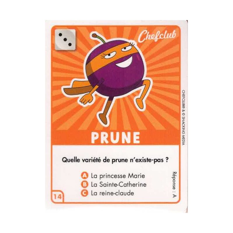 CARTE  14 PRUNE - Collection 2023 - Amuse-toi en cuisine