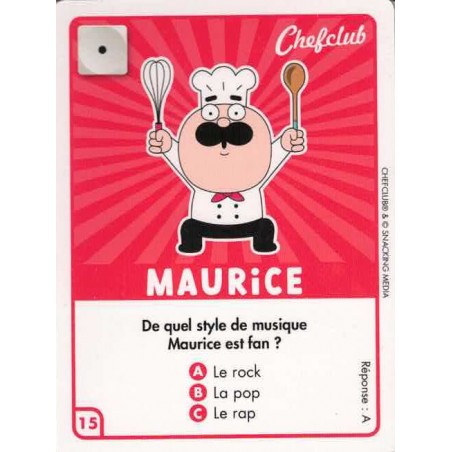 CARTE  15 MAURICE - Collection 2023 - Amuse-toi en cuisine