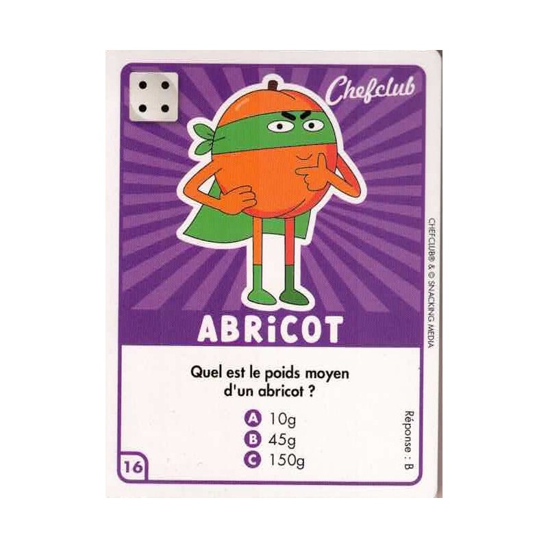 CARTE  16 ABRICOT - Collection 2023 - Amuse-toi en cuisine