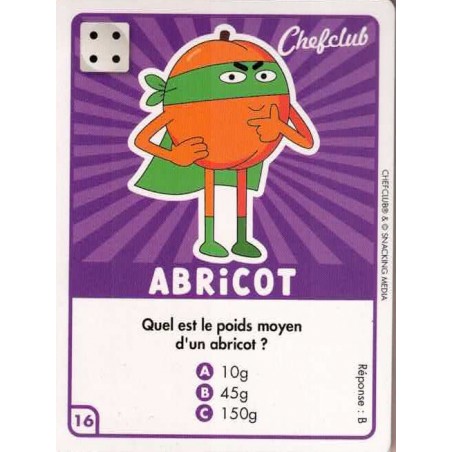 CARTE  16 ABRICOT - Collection 2023 - Amuse-toi en cuisine