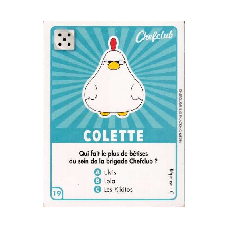 CARTE  19 COLETTE - Collection 2023 - Amuse-toi en cuisine