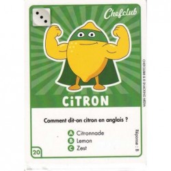 CARTE  20 CITRON - Collection 2023 - Amuse-toi en cuisine