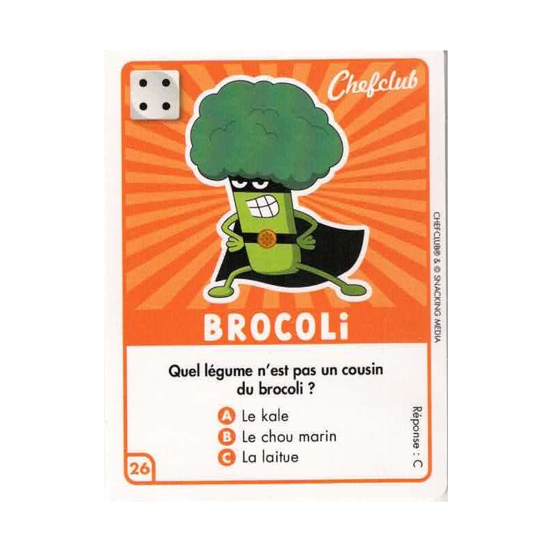 CARTE  26 BROCOLI - Collection 2023 - Amuse-toi en cuisine