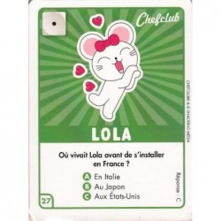 CARTE  27 LOLA - Collection 2023 - Amuse-toi en cuisine