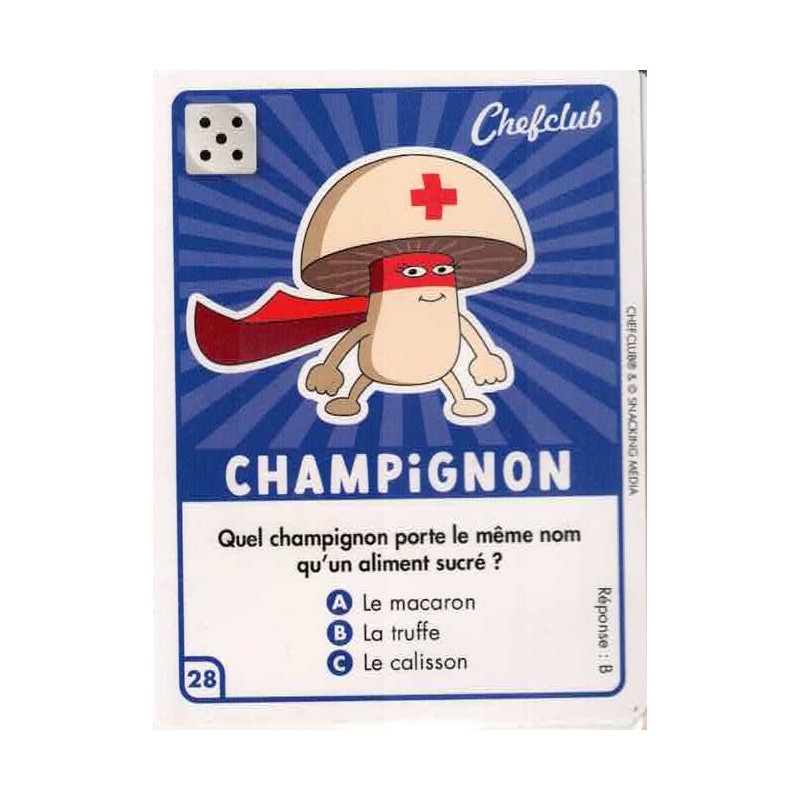 CARTE  28 CHAMPIGNON - Collection 2023 - Amuse-toi en cuisine