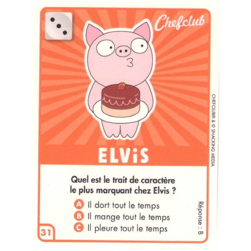 CARTE  31 ELVIS - Collection 2023 - Amuse-toi en cuisine