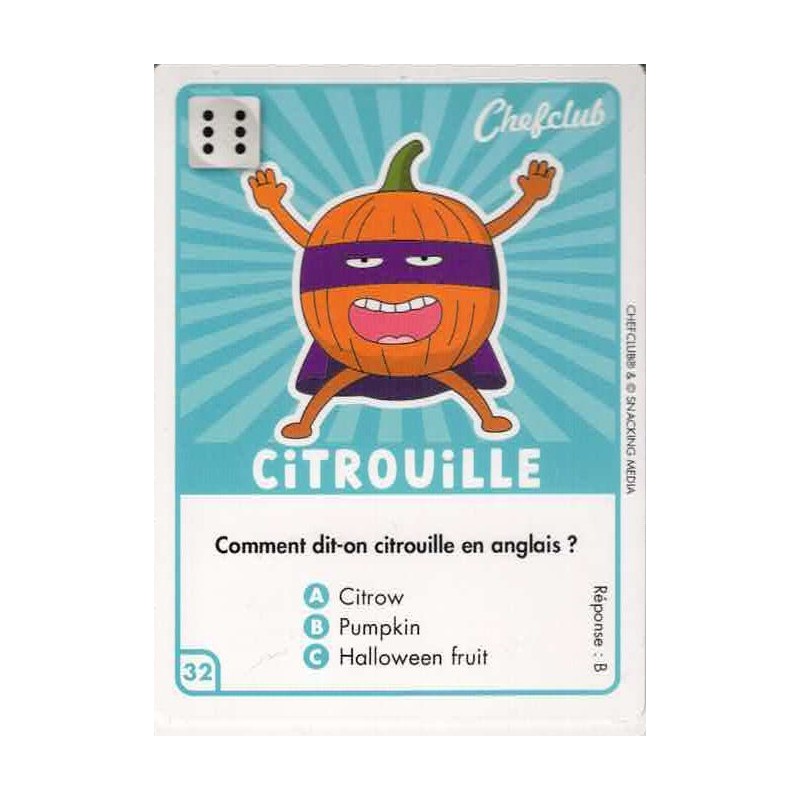 CARTE  32 CITROUILLE - Collection 2023 - Amuse-toi en cuisine