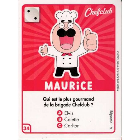 CARTE  34 MAURICE - Collection 2023 - Amuse-toi en cuisine