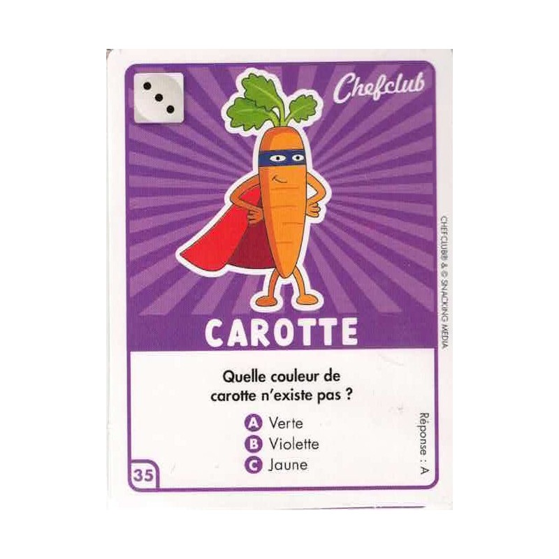 CARTE  35 CAROTTE - Collection 2023 - Amuse-toi en cuisine