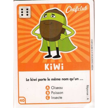 CARTE  40 KIWI - Collection 2023 - Amuse-toi en cuisine