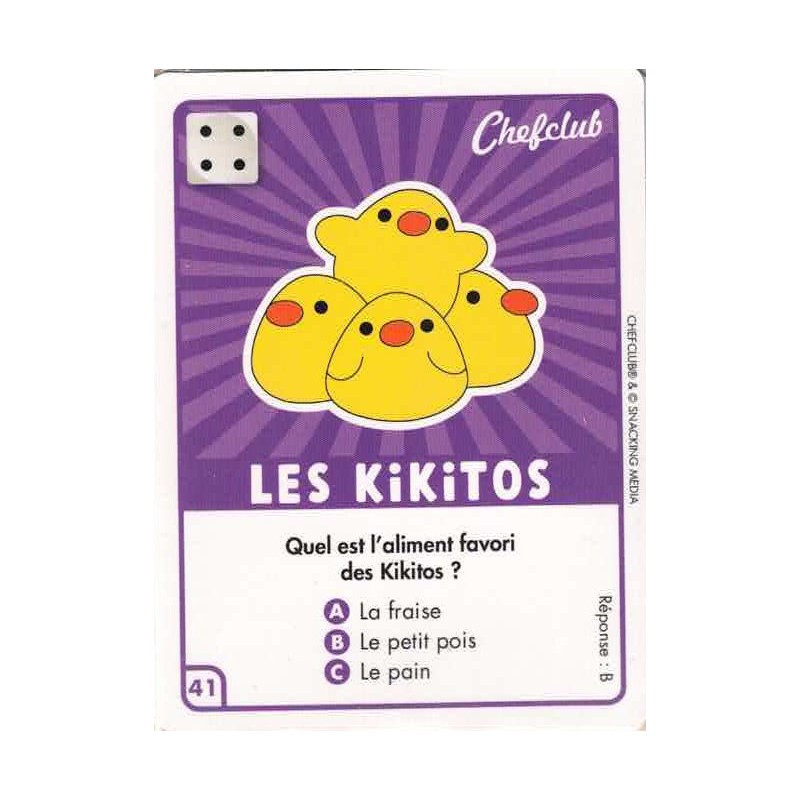 CARTE  41 LES KIKITOS - Collection 2023 - Amuse-toi en cuisine