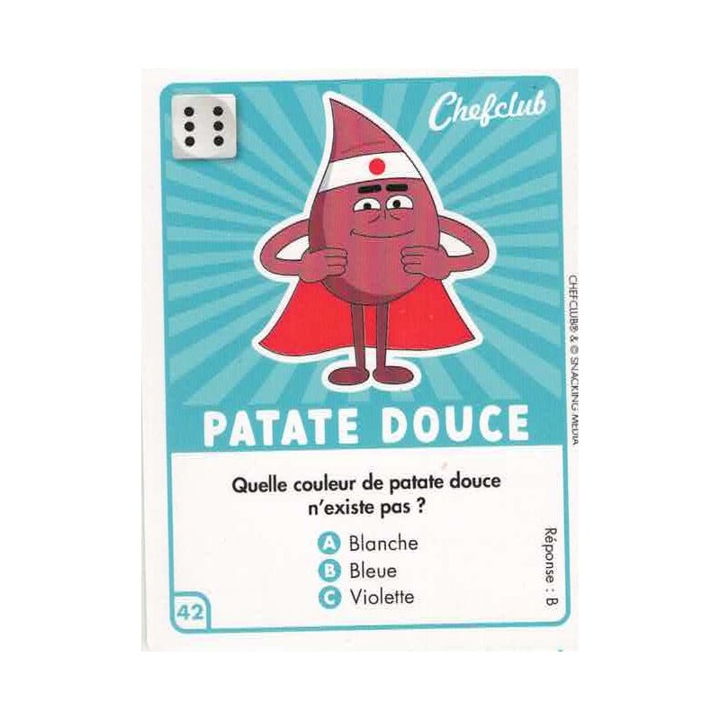 CARTE  42 PATATE DOUCE - Collection 2023 - Amuse-toi en cuisine