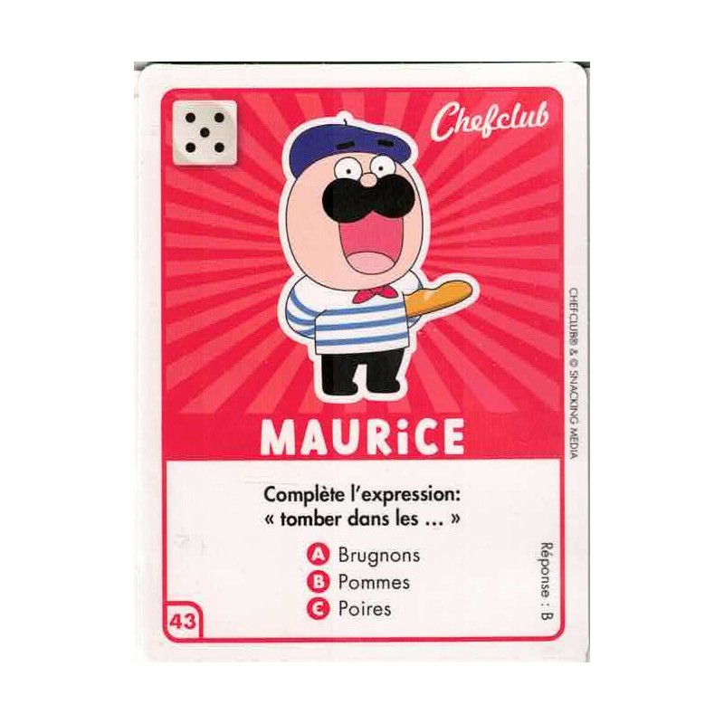 CARTE  43 MAURICE - Collection 2023 - Amuse-toi en cuisine