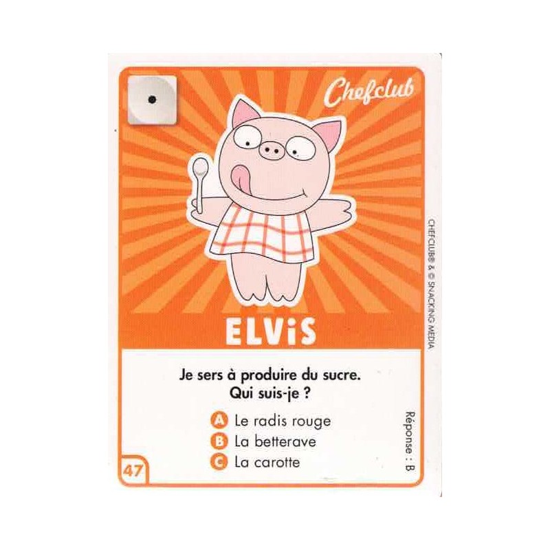 CARTE  47 ELVIS - Collection 2023 - Amuse-toi en cuisine