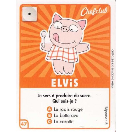 CARTE  47 ELVIS - Collection 2023 - Amuse-toi en cuisine