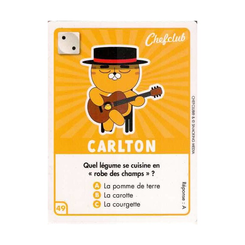 CARTE  49 CARLTON - Collection 2023 - Amuse-toi en cuisine