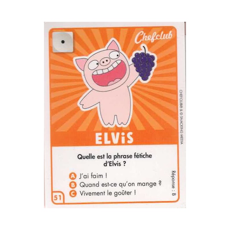 CARTE  51 ELVIS - Collection 2023 - Amuse-toi en cuisine