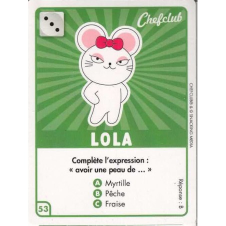 CARTE  53 LOLA - Collection 2023 - Amuse-toi en cuisine