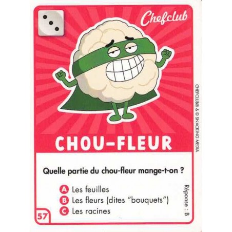 CARTE  57 CHOU-FLEUR - Collection 2023 - Amuse-toi en cuisine