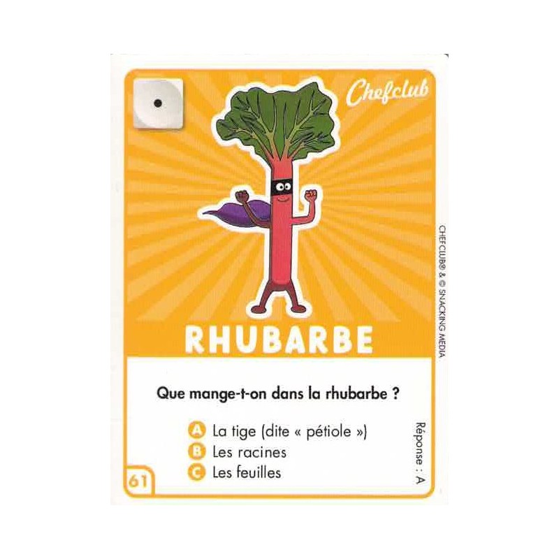 CARTE  61 RHUBARBE - Collection 2023 - Amuse-toi en cuisine