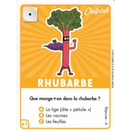 CARTE  61 RHUBARBE - Collection 2023 - Amuse-toi en cuisine