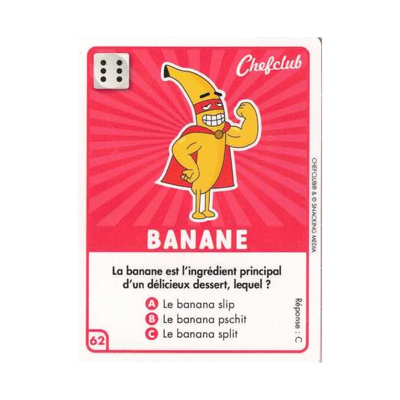 CARTE  62 BANANE - Collection 2023 - Amuse-toi en cuisine