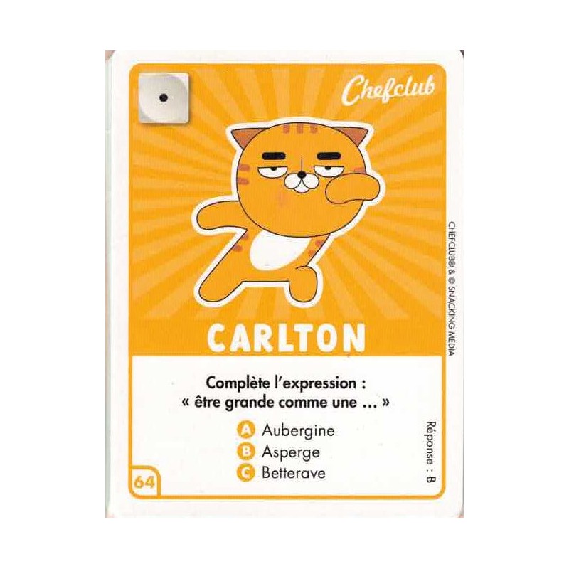 CARTE  64 CARLTON - Collection 2023 - Amuse-toi en cuisine