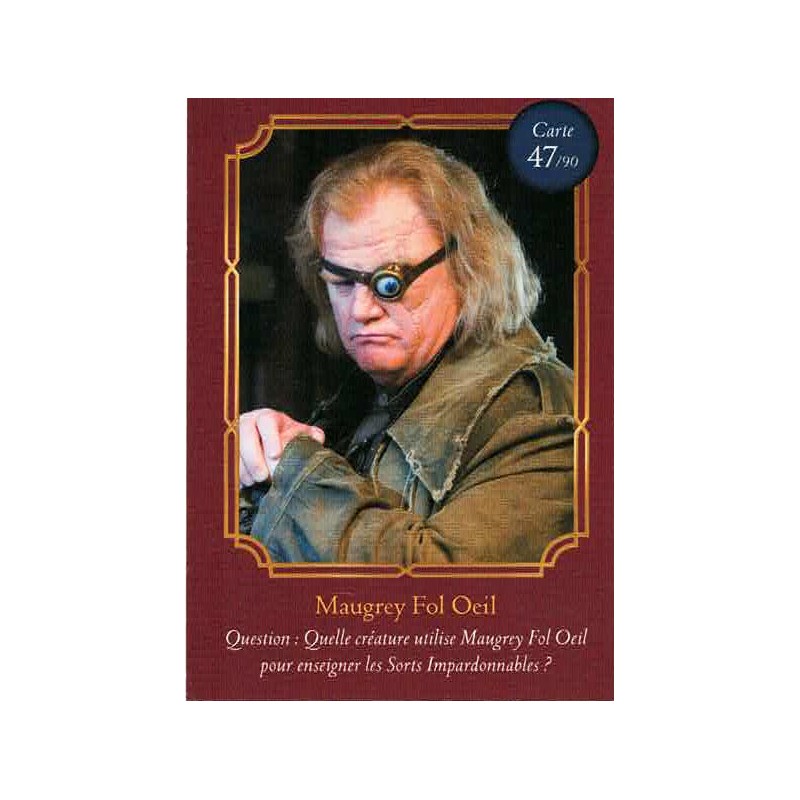 CARTE 47 MAUGREY FOL OEIL, Harry Potter - Auchan 2021