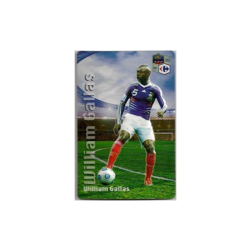 MAGNET  14 WILLIAM GALLAS - Collection 2010 - Equipe de France