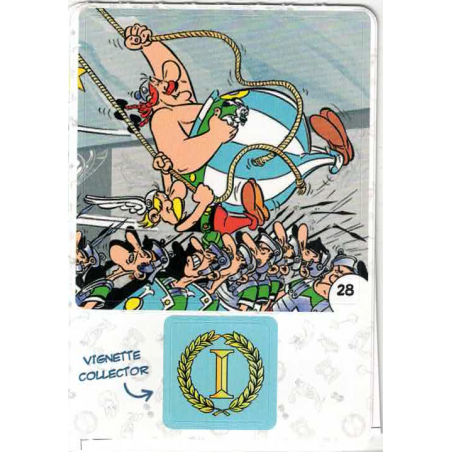 autocollant numéro 28  Collection CORA - Asterix aux Jeux Olympiques