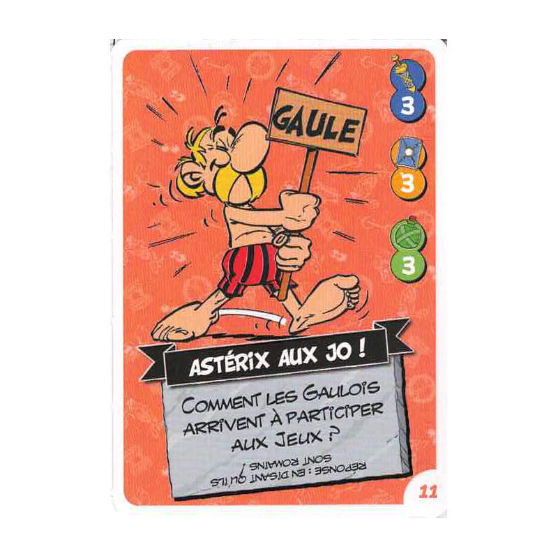 carte numéro 11  Collection CORA - Asterix aux Jeux Olympiques