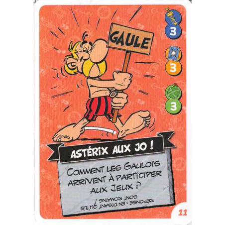 carte numéro 11  Collection CORA - Asterix aux Jeux Olympiques