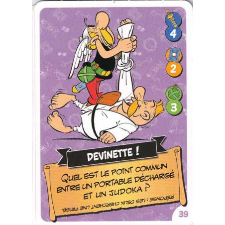 carte numéro 39  Collection CORA - Asterix aux Jeux Olympiques