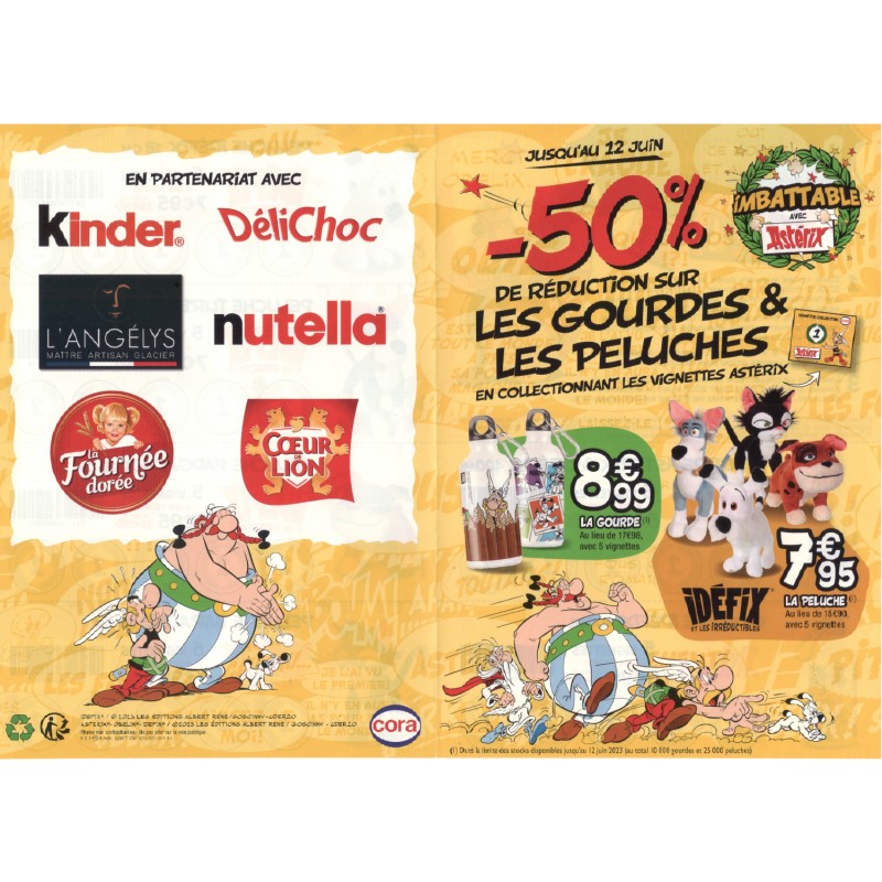 Feuillet collector vierge Imbattable avec Astérix - Cora - 2023